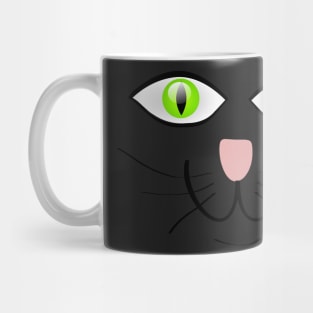 Green Eyed Cat Face, Gifts cat Lovers Mug